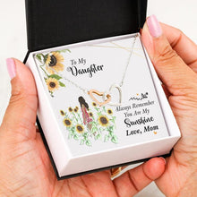 Load image into Gallery viewer, DAUGHTER - YOU ARE MY SUNSHINE - INTERLOCKING HEARTS NECKLACE