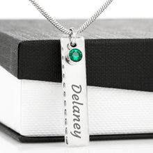 Load image into Gallery viewer, New 2020 Engraved Birthstone Necklace