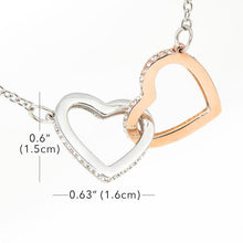 Load image into Gallery viewer, DAUGHTER - YOU ARE MY SUNSHINE - INTERLOCKING HEARTS NECKLACE