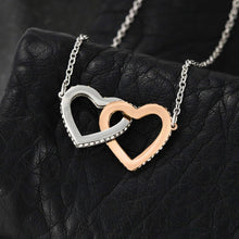 Load image into Gallery viewer, DAUGHTER - YOU ARE MY SUNSHINE - INTERLOCKING HEARTS NECKLACE