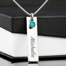 Load image into Gallery viewer, New 2020 Engraved Birthstone Necklace
