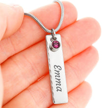 Load image into Gallery viewer, New 2020 Engraved Birthstone Necklace
