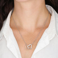 Load image into Gallery viewer, DAUGHTER - YOU ARE MY SUNSHINE - INTERLOCKING HEARTS NECKLACE
